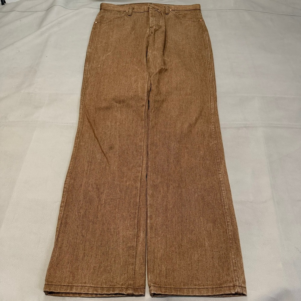 Wrangler 0936BKW Men Brown Cowboy Cut Slim Fit Jean 34x34 Western NFR Rodeo-7483